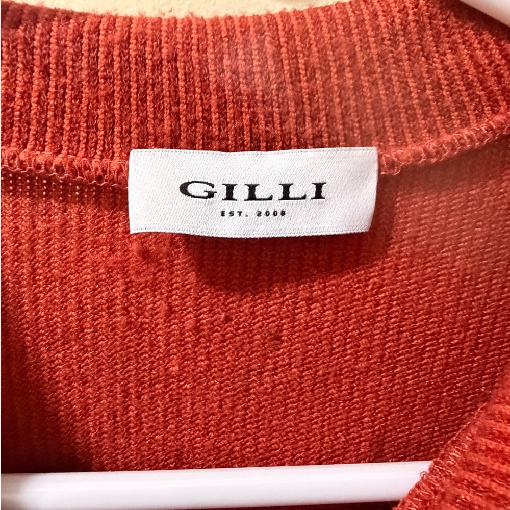 Gilli Women's Warm Rust Crew Neck Sweater
